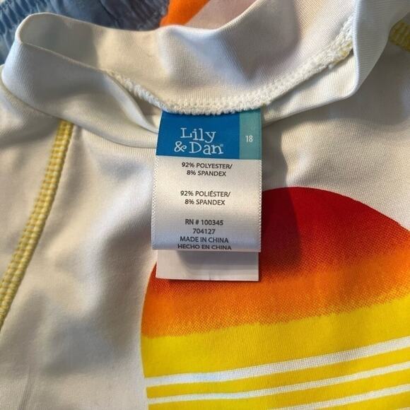 LILY AND DAN BOYS TWO PIECE SWIM SUIT SIZE 18MO NWT - Picture 3 of 3